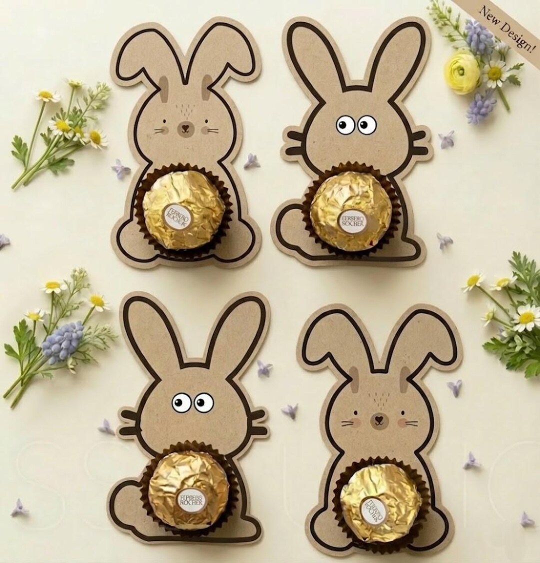 Easter Bunny Packaging for Ferrero Rocher | Printable Easter Gift | DIY ...