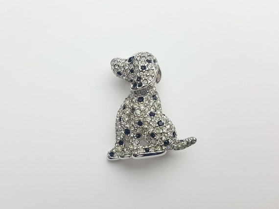 Signed Swarovski Crystal Brooch Puppy #G532.121S
