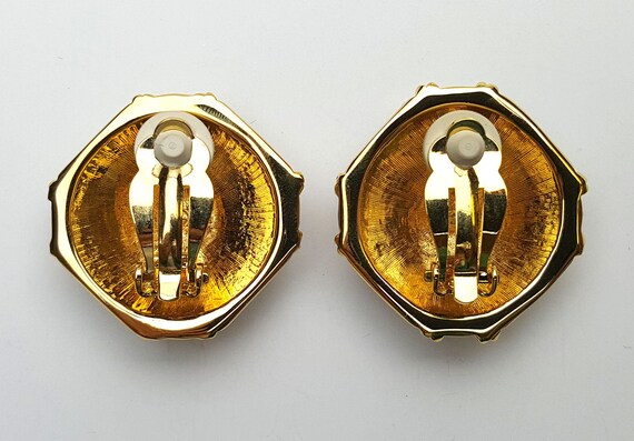 Signed Swarovski Clip On Earrings #K541.69 - image 4