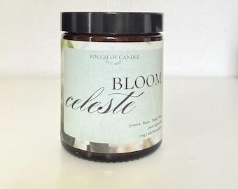 Celeste Bloom | Handmade scented candle made from soy wax | 150g