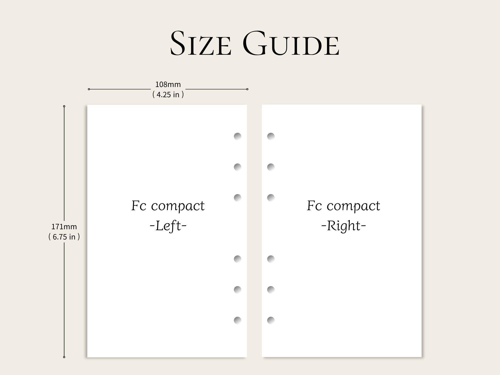 FC Compact Habit Tracker Printable | Minimal Planner Insert | Undated ...