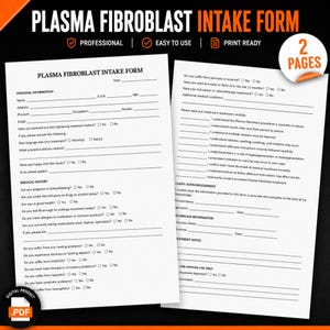 Innamevorm plasmafibroblasten | Toestemmingsformulier plasmapen | Aanvraagformulier voor huidverstrakking | Afdrukbare pdf