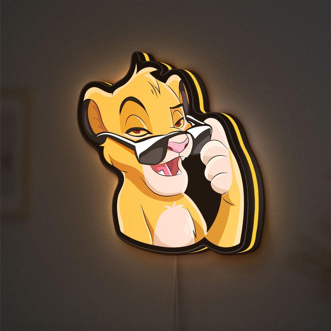 Simba Winks LED Lightbox, Lion King Nursery Night Light, Kids Room ...