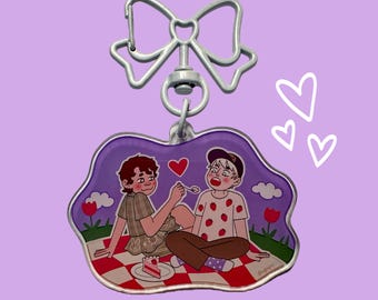 dan and phil picnic keychain