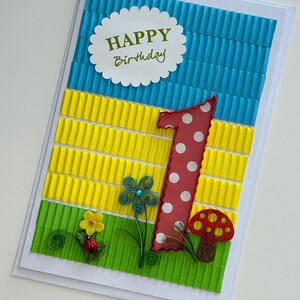 Carte de voeux 1er anniversaire, anniversaire de bébé fille, anniversaire de bébé garçon