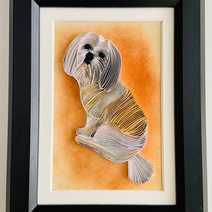 Portrait d'animal de compagnie personnalisé à partir d'une photo, portrait de chien, cadeau commémoratif d'animal de compagnie, art personnalisé pour animal de compagnie, dessin d'animal de compagnie, cadeau d'animal de compagnie, souvenir d'animal de compagnie, chat quilling