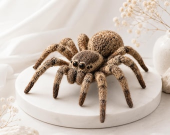 Needle Felted Tarantula Spider: Exotic Pet Lover Home Guardian, Realistic Arachnid Toy