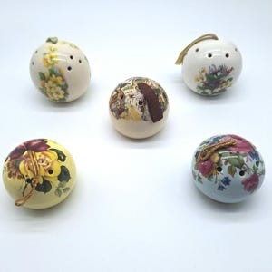 Vintage Ceramic Potpourri Pomanders – Floral and Cottage Designs, Choose your Design 1970s/80s