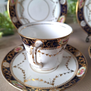 Duchess Vintage China Trio Pattern 2279 Cobalt Blue 1950s