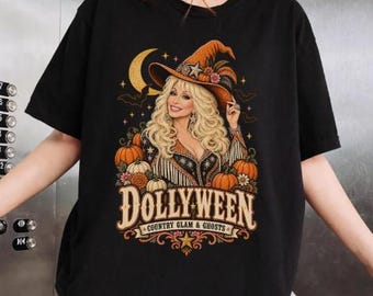 Dolly Parton Halloween Shirt, Dollyween Country Witch Tee, Western Cowgirl Halloween Gift for Her