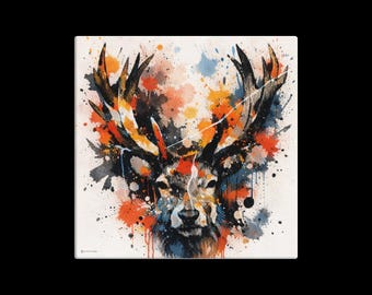 Toile fragmentée « Sauvagerie » – Affiche artistique « Explosion de couleurs »