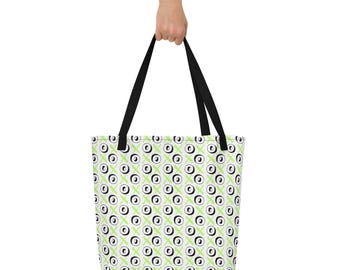 Urban Geo-Chic : Sac cabas XL Lime & Circle