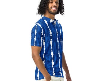 Cobalt Matrix : Polo homme coupe slim en maille numérique