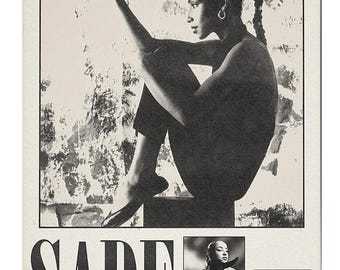 Sade Diamond Life Poster – Vintage Soul Music Wall Art, Retro Pop Album Print