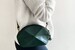 Pyramid cross body Bag - Leather Bag - Green 