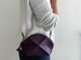 Pyramid Cross Body Bag - Leather purse - purple 