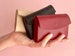 Mini Leather Wallet for Cards, Bills and Coins - Red 