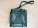 Foldable Leather Bucket Bag - 2 in 1 Bag - Green 