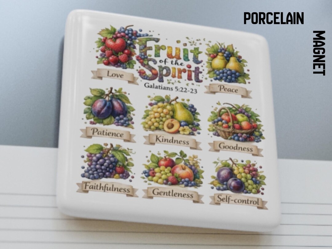 Fruit of the Spirit Bible Verse Magnet, Christian Fridge Magnet, Faith ...