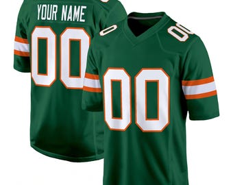 Custom Football Jersey Personalized Name & Number, Full Print Team Style Jersey Shirt, Fan Gear Gift, Unisex Sports Tee, Game Day Apparel