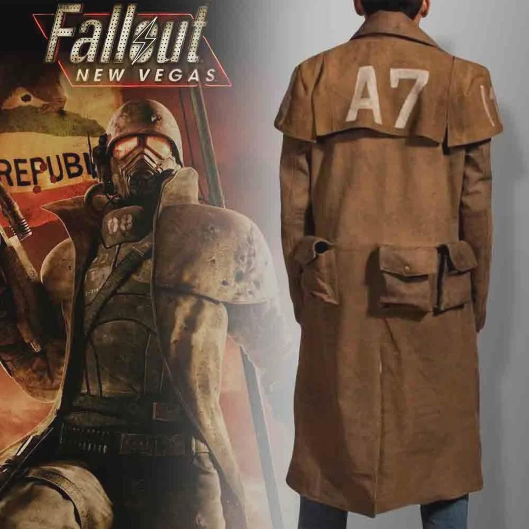 Duster Mask Ranger Reject Fallout New Vegas NCR Ranger Duster Coat Canvas Cosplay Jacket ...