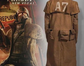Abrigo largo de lona de Ranger de la NCR de Fallout New Vegas, chaqueta de cosplay para Halloween