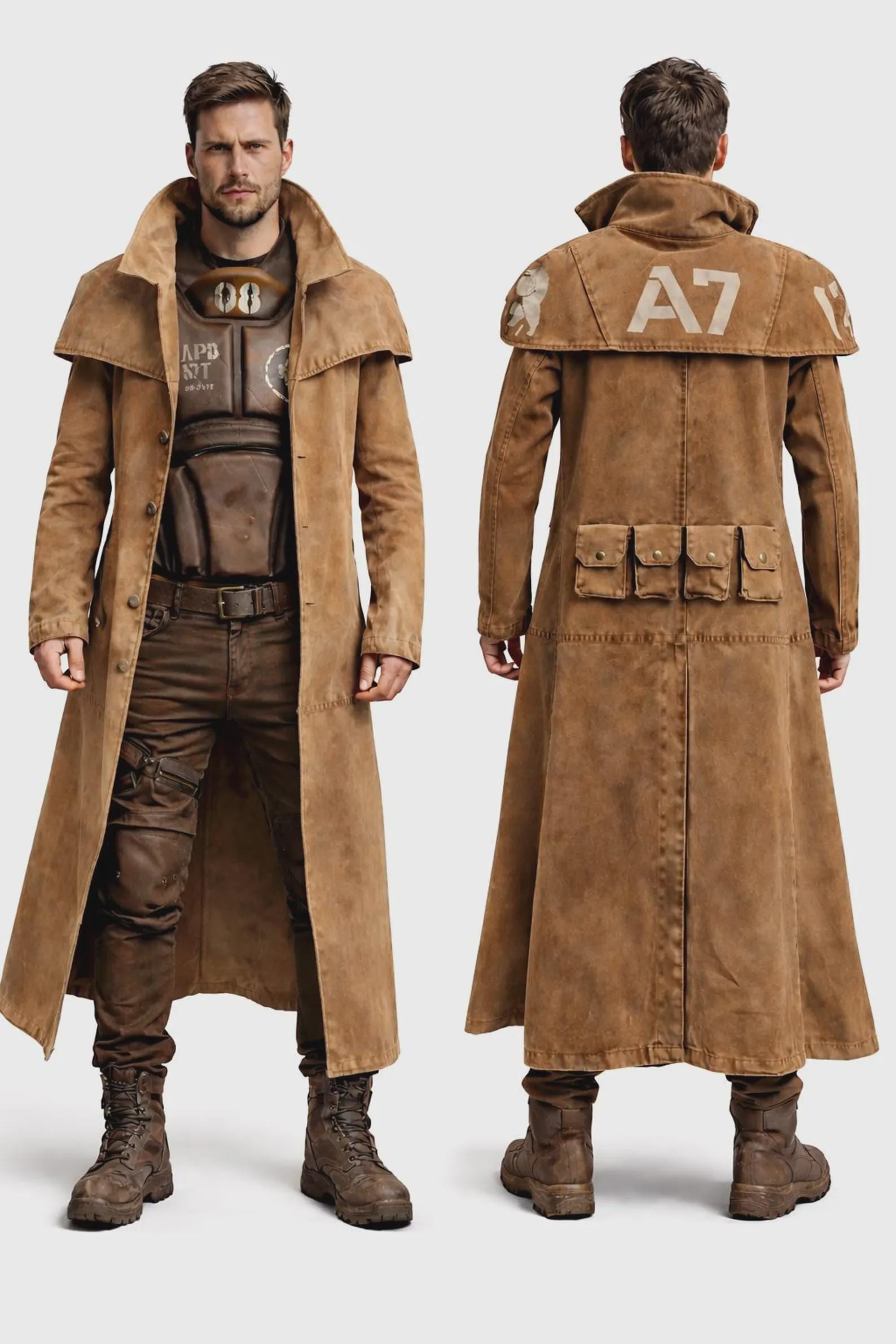 Fallout New Vegas NCR Ranger Duster Coat Canvas Cosplay Jacket ...