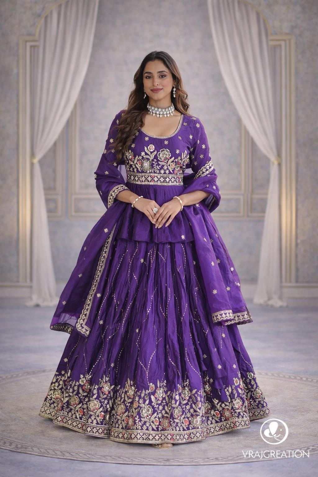 peplum ethnic dress Women's Designer Peplum Style Pink Georgette Suit Set For Ethnic Wear