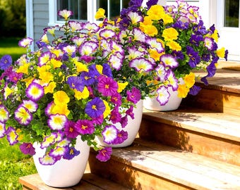 12 paquetes de flores artificiales resistentes a los rayos UV, decoración floral de seda para porche y jardín.