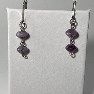 Fluorite Earring on Stainless Steel Leverbacks