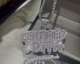 Iced Out Baguette Zertifizierte Steppa Halskette