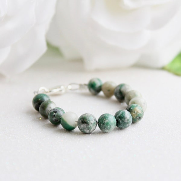 Jade Stone Healing, Luck Baby Bracelet, Keepsake Gift