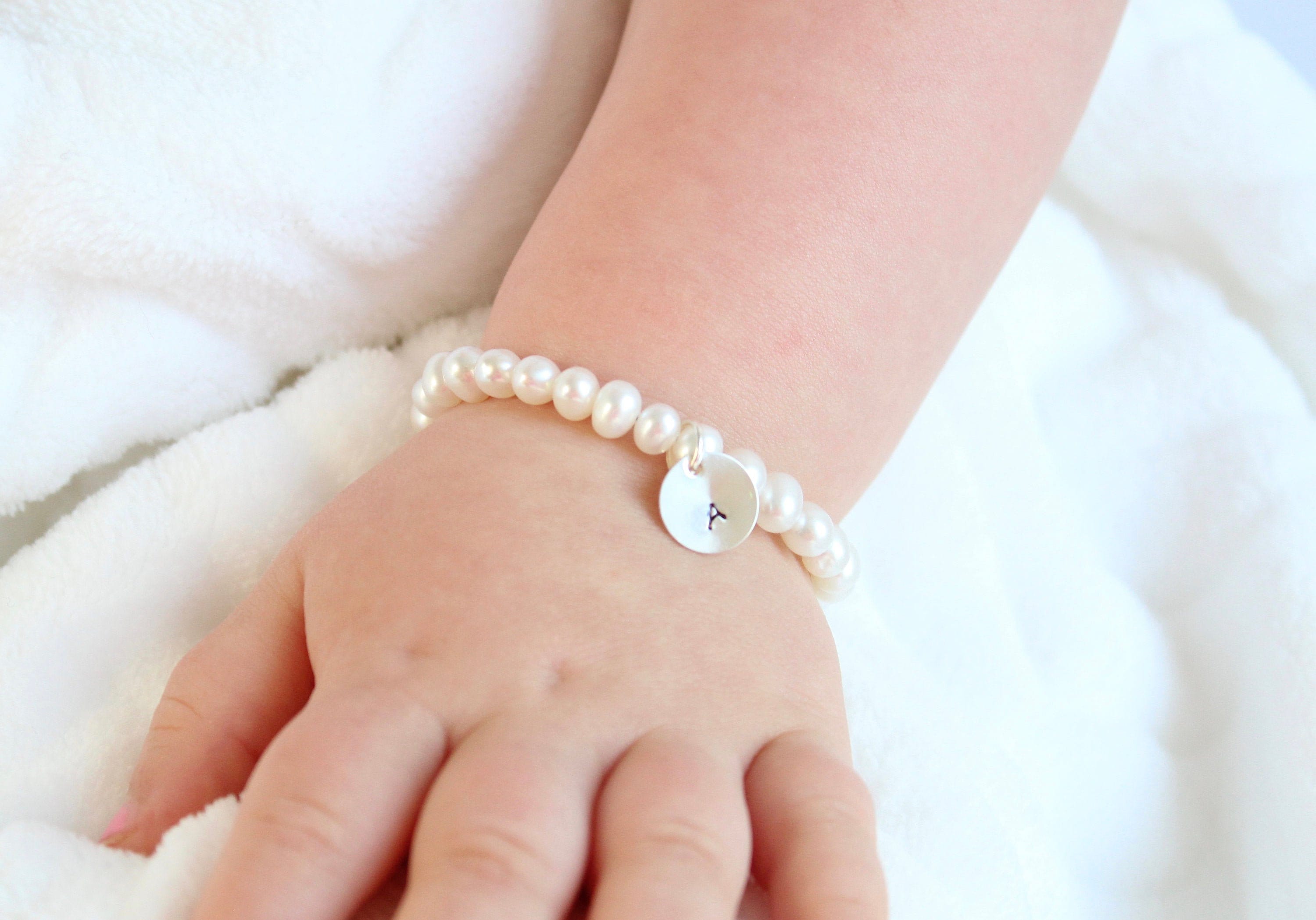 Kids 14K Gold Plated Pink Pearl Bracelet Babies, Toddlers Little Girls –  Cherished Moments Jewelry