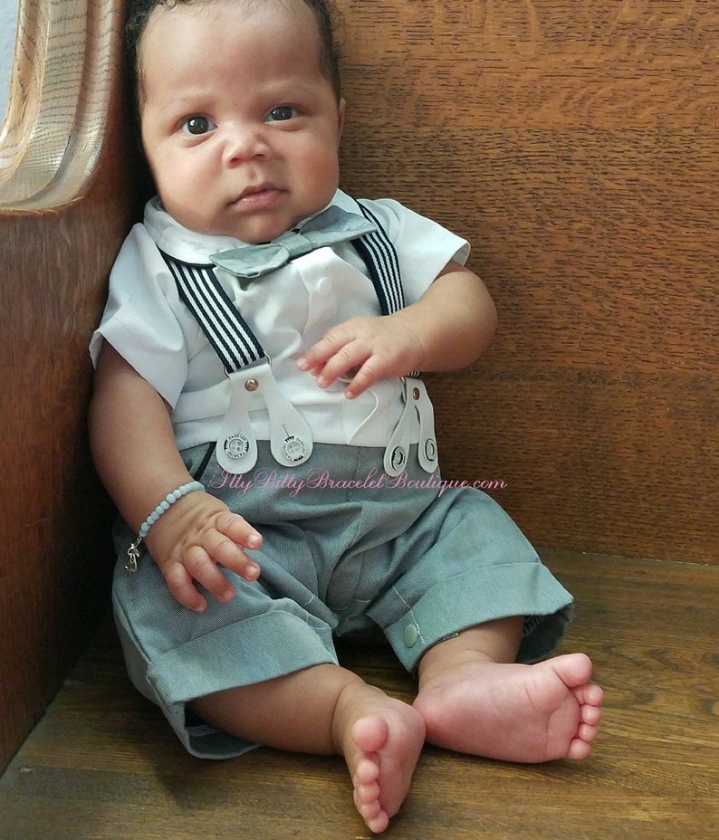 BABY BOY Bracelet Sterling Silver Initial Monogram Blue Etsy