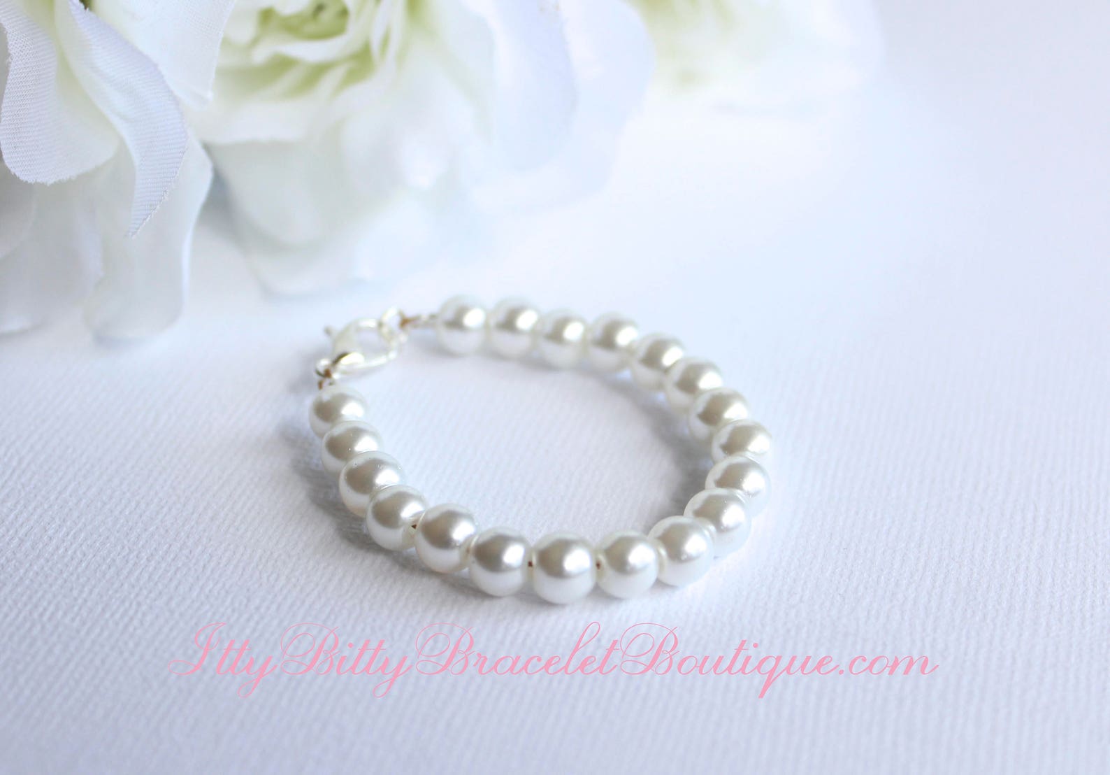 BABY GIRL Pearl Bracelet Godchild Grandchild New Baby Etsy