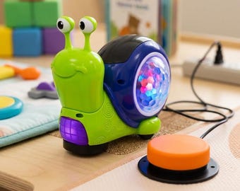 Light Up Musical Snail Toy Switch Compatible Sensory Play Toy Interactive Kids Gift