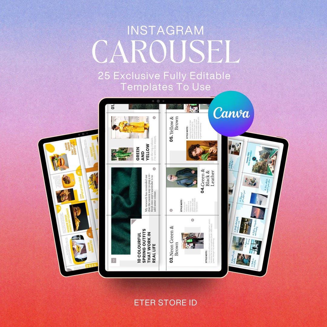 Instagram Carousel Templates • Editable Carousel Post Pack • Instant ...