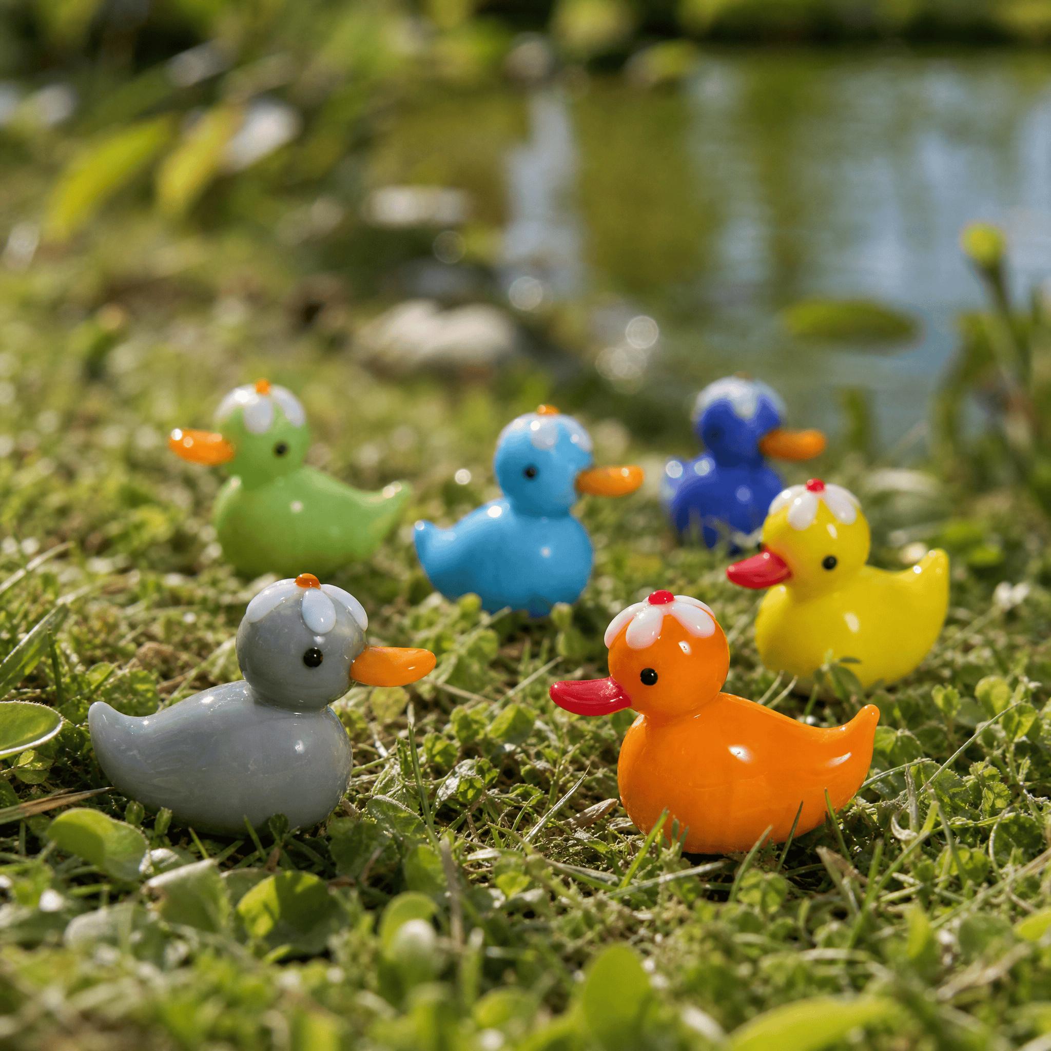 Glass Figurine Duck - Etsy