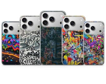 Graffiti Phone Case Urban Art Mural Cover for iPhone 17 Pro Max, 17e, 15, 14, 13 & Samsung S26 Ultra, S25 FE, A57, A56, Pixel 10, 9A