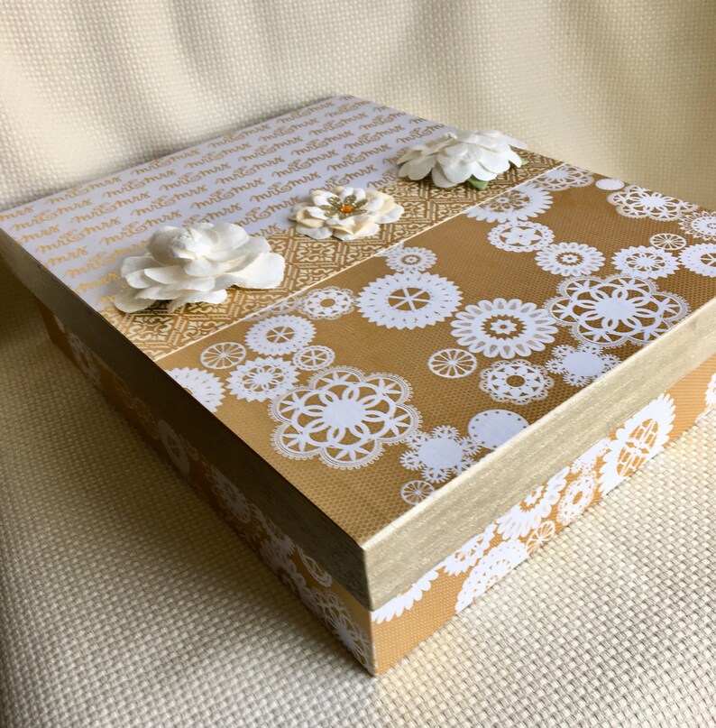 Gold Ivory Wedding Memory Box Ideal For Wedding Bridal Etsy