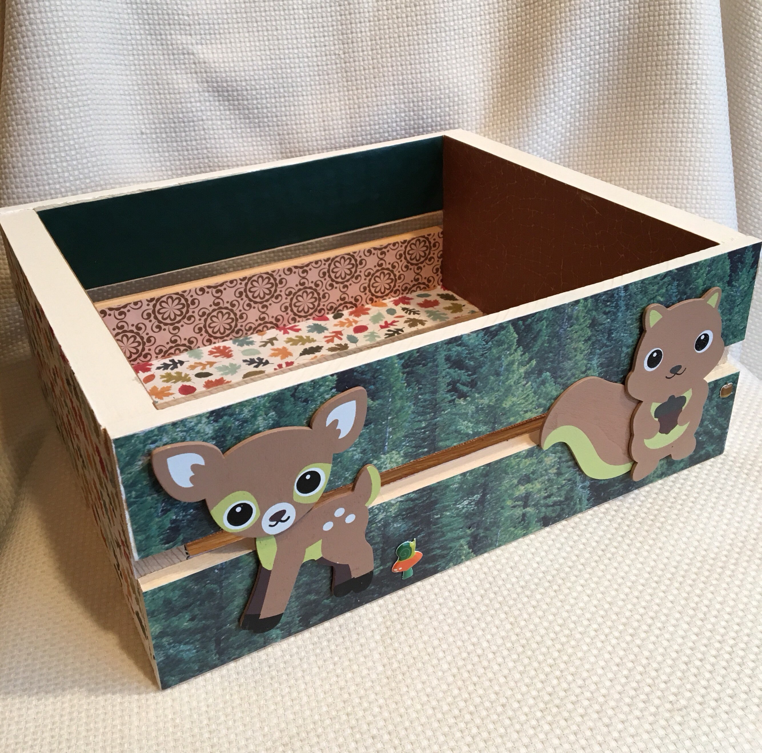 Woodland Animal crate Baby Shower gift Nursery Decor Etsy