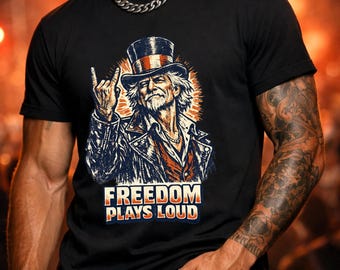 Vintage Uncle Sam Rock Graphic Tee (Digital Download)