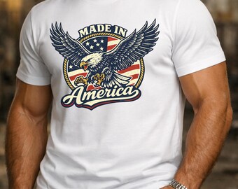 Vintage Bald Eagle USA Patriotic T-Shirt Design (Digital Download)