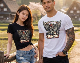 Vintage Tengu T-Shirt – Japanese Warrior Graphic (Digital Download)