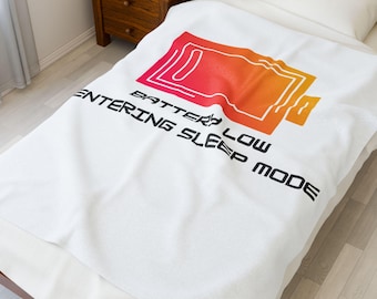 Coperta con batteria scarica che entra in modalità sospensione / Coperta con meme divertente