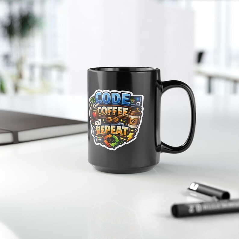 Code Coffee Repeat Mug | Programmer Gift image 10