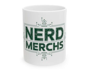 Nerd Merch circuit typography Mug | Geek tech coffee cup