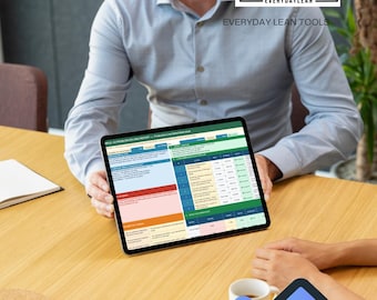 A3 Problem Solving Template Excel | Lean Manufacturing Root Cause Analysis (Instant Download)