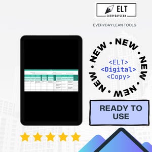 FMEA Template Excel | Risk Assessment Tool | Quality Lean Six Sigma (Digital Download)