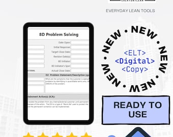 8D Problem Solving Form – Editable Excel Template for Root Cause Analysis